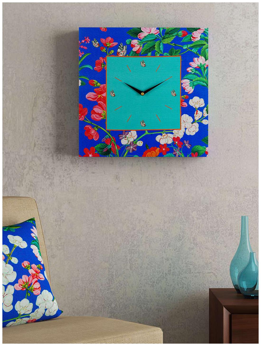 

SEJ by Nisha Gupta Wood Analog Wall clock ( Set of 1 )