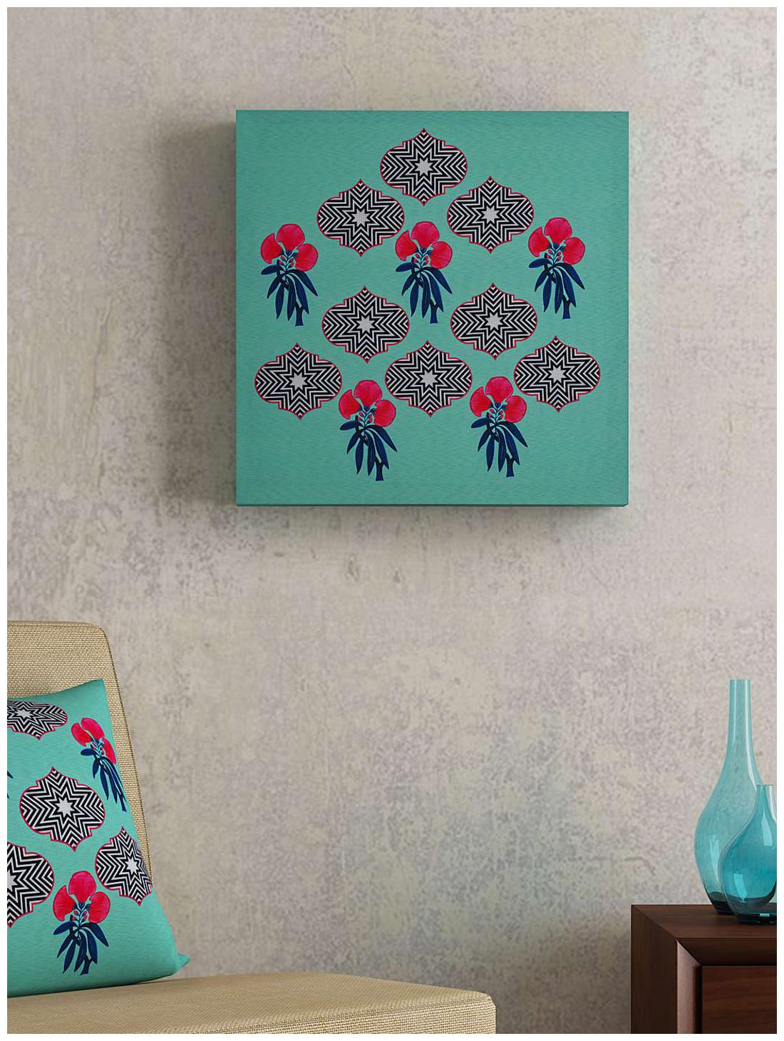 

SEJ Floral Blue Framed Wall Art
