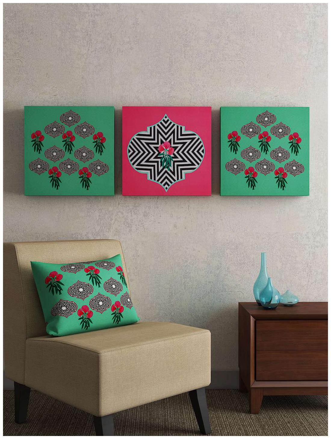 

SEJ Floral Pink (Set of 3) Framed Wall Art