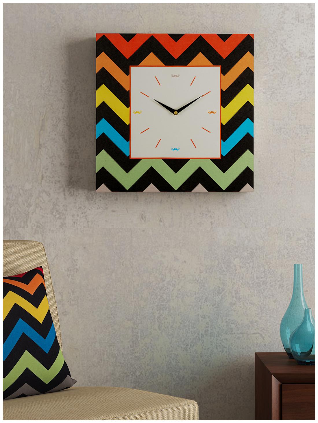 

SEJ by Nisha Gupta Wood Analog Wall clock ( Set of 1 )