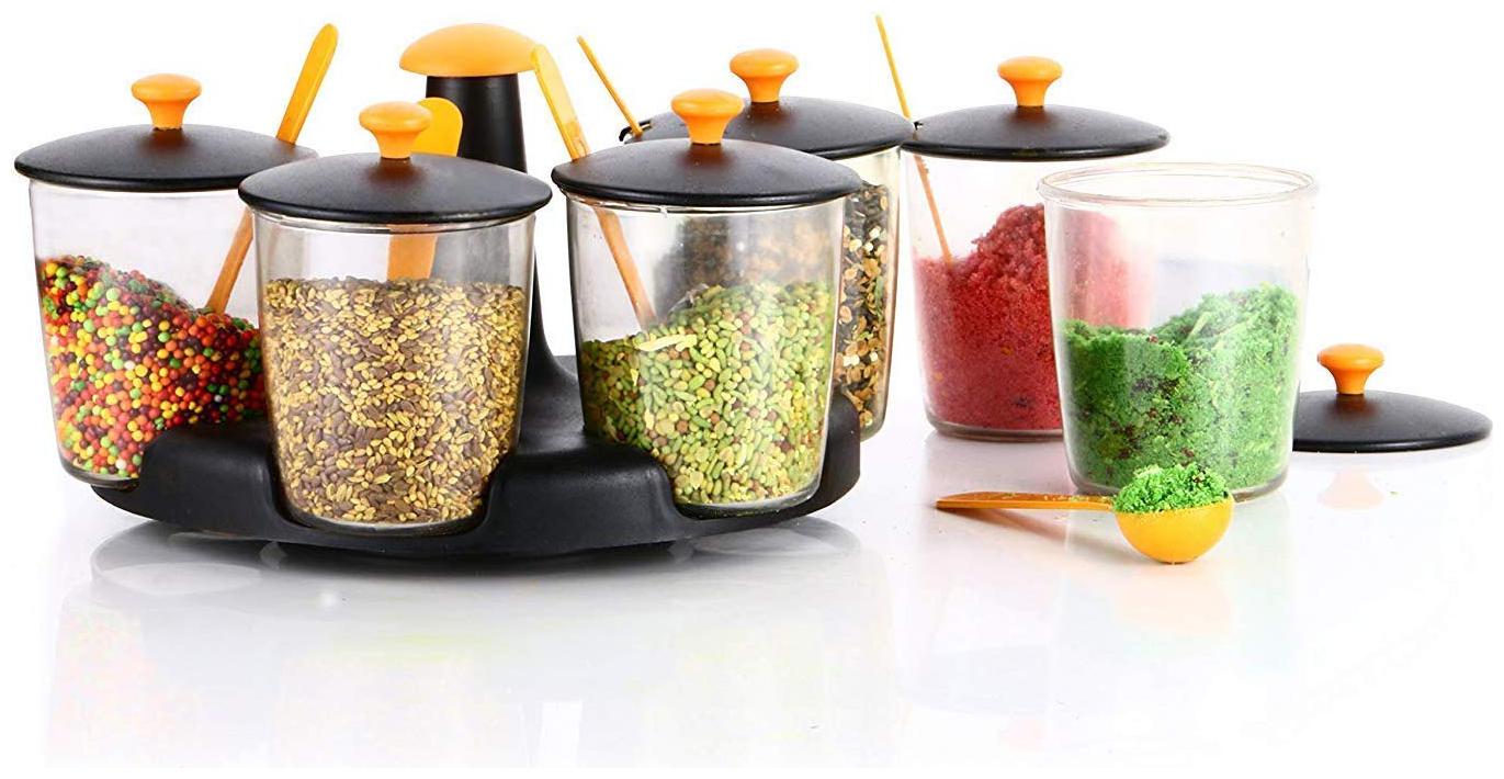 

Sell On Multipurpose Revolving Plastic Spice Storage Rack- Set of 6