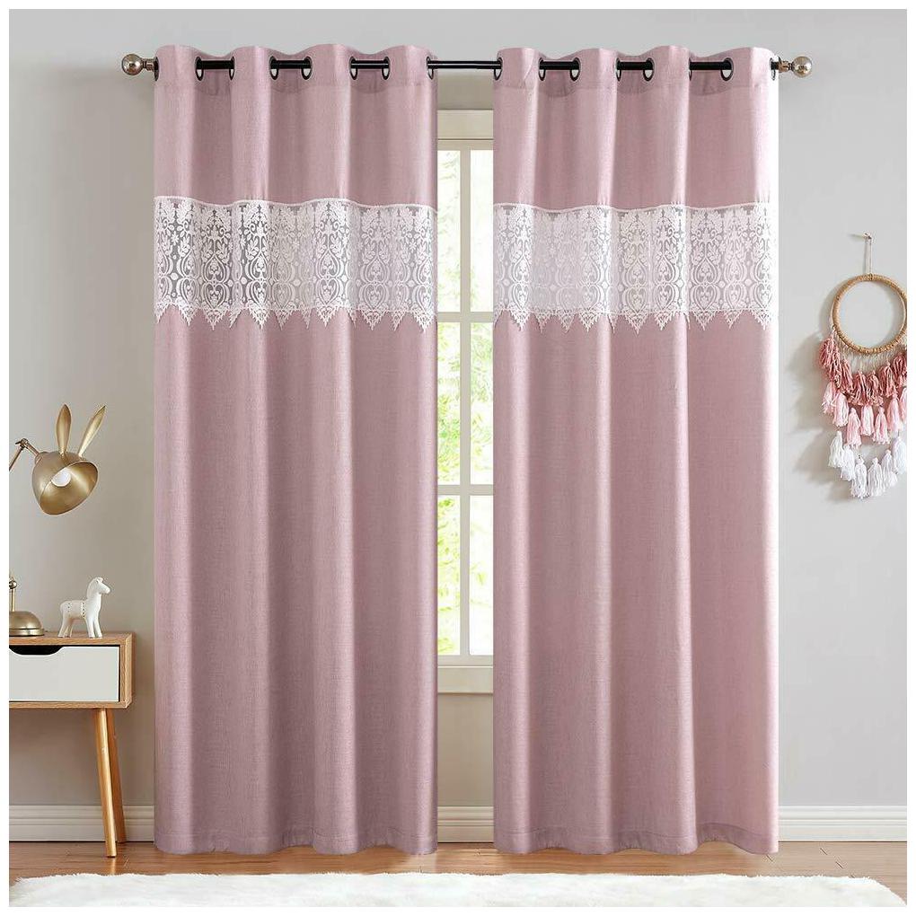 

2 Panels Semi Sheer Window Curtains Block Privacy Casual Weave Textured French