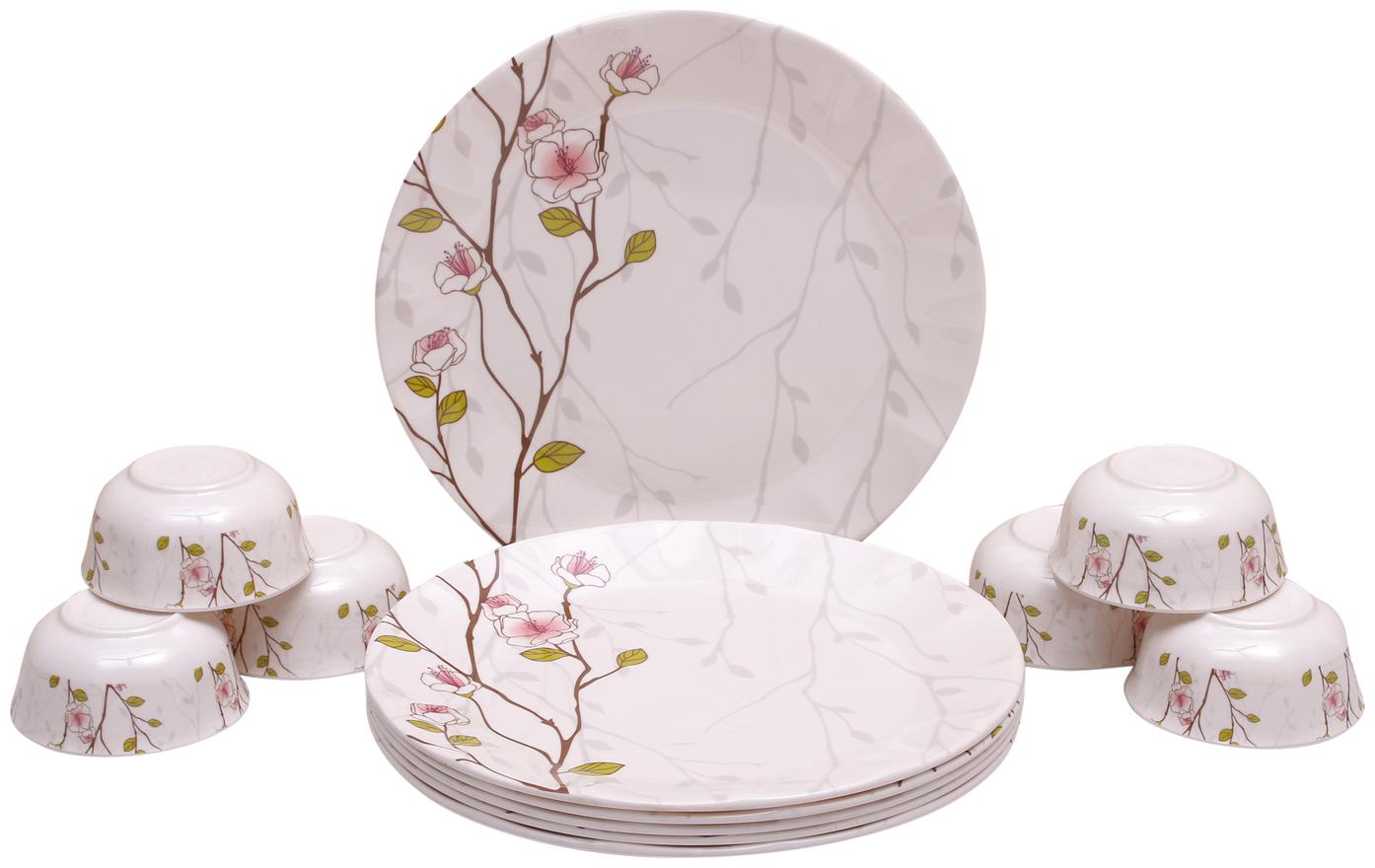 

Servewell Ivy Dora 12 Pieces Melamine Dinner Set