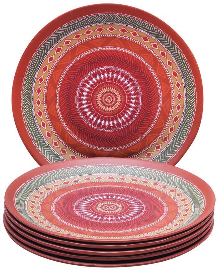 

Servewell Tribal Art 6 pcs Melamine Side Quarter Plates