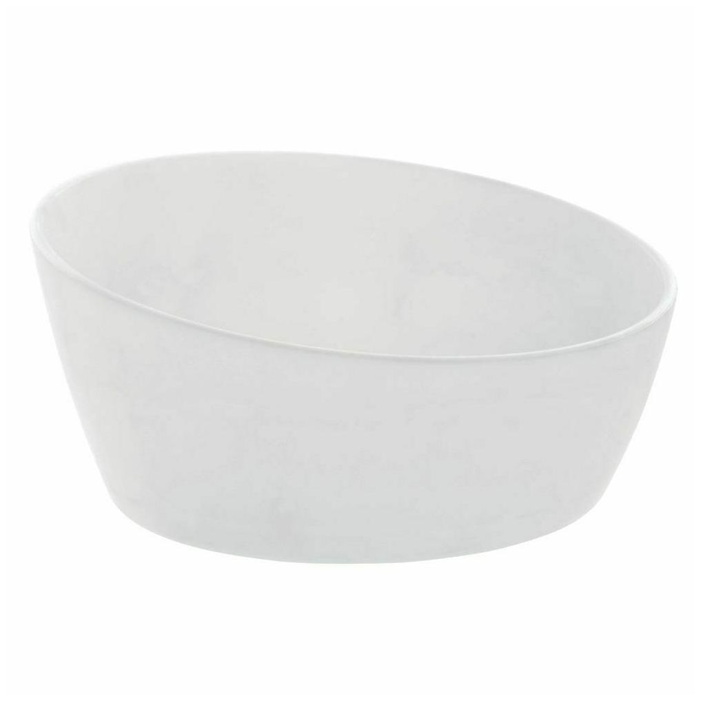 

Angled Serving Bowl Black Melamine Plastic - 8 1 2 Dia x 4 1 4 H