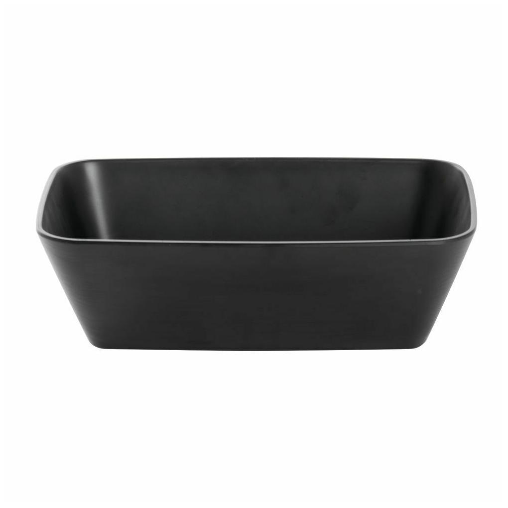 

Black Serving Bowl Bowl Soft Square - 10 1 2 L x 6 1 2 w x 3 1 10 H