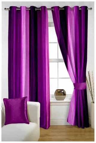 Buy Laying Style Polyester Door Room Darkening Purple Regular