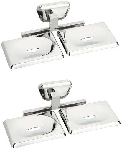 Set of 2 pieces Stainless steel Double Soap Dish -Briza Series
