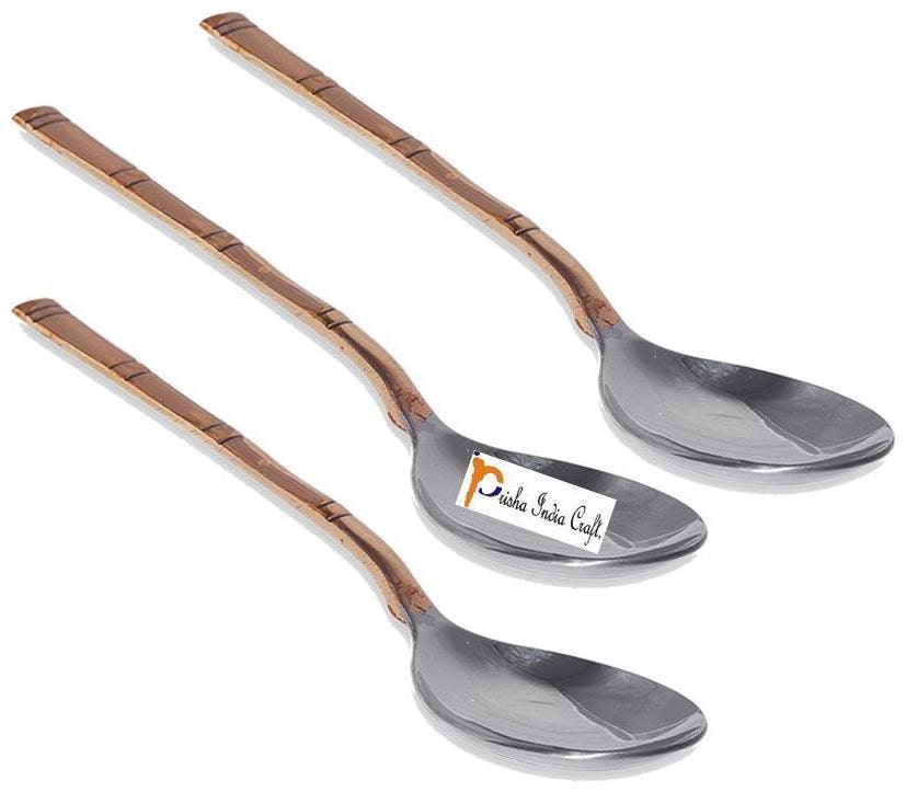 

Set of 3 Prisha India Craft Steel Copper Table Spoons Length 17 78 cm (7 00 inch)