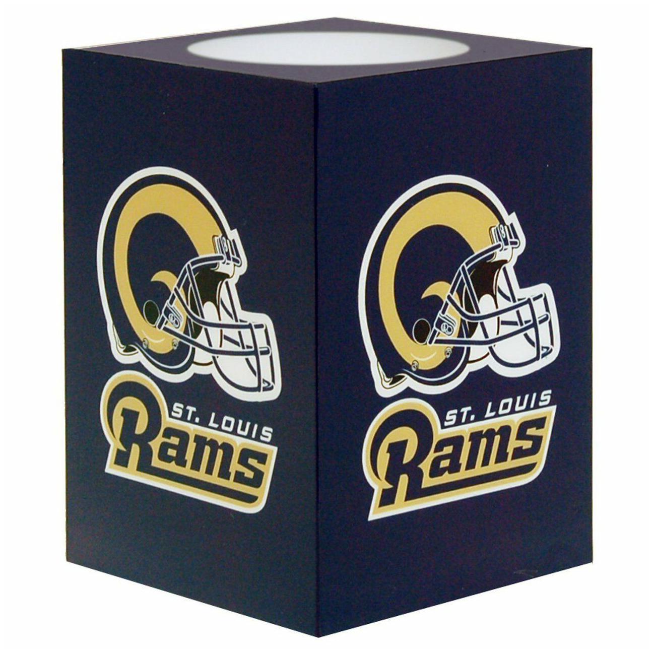

Set of 4 NFL Football Rams Fan Square Flameless Candle Blow On Off Men Xmas Gift
