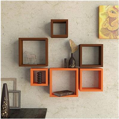 

Set of 6 Square Wall Shelves
