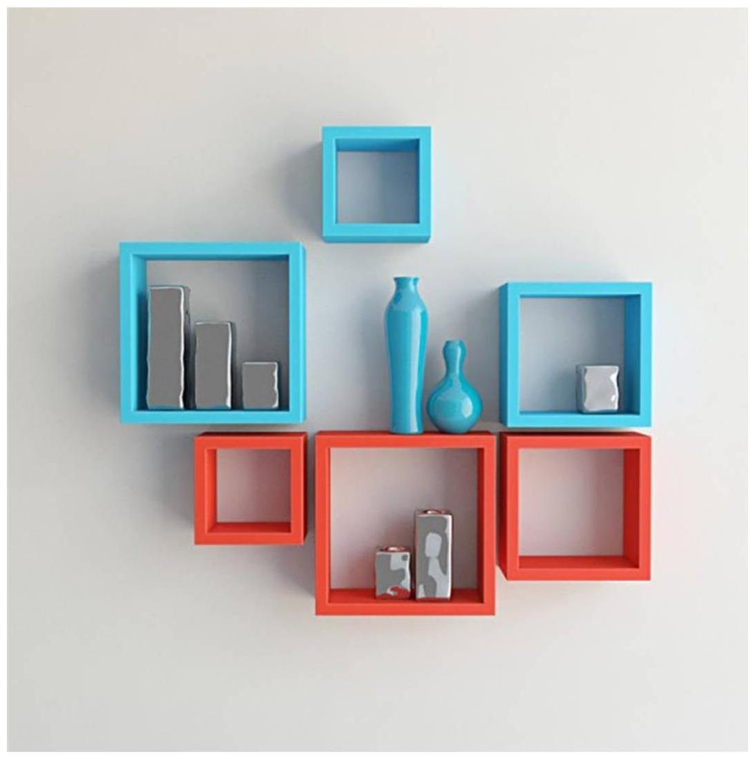 

Set of 6 Square Wall Shelves