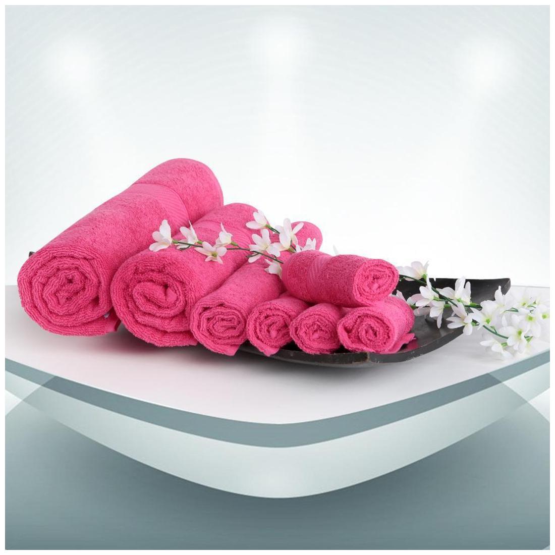 

JBG Home Store 450 GSM GSM Cotton Bath Towel Hand Towel ( 7 Pieces Multi )