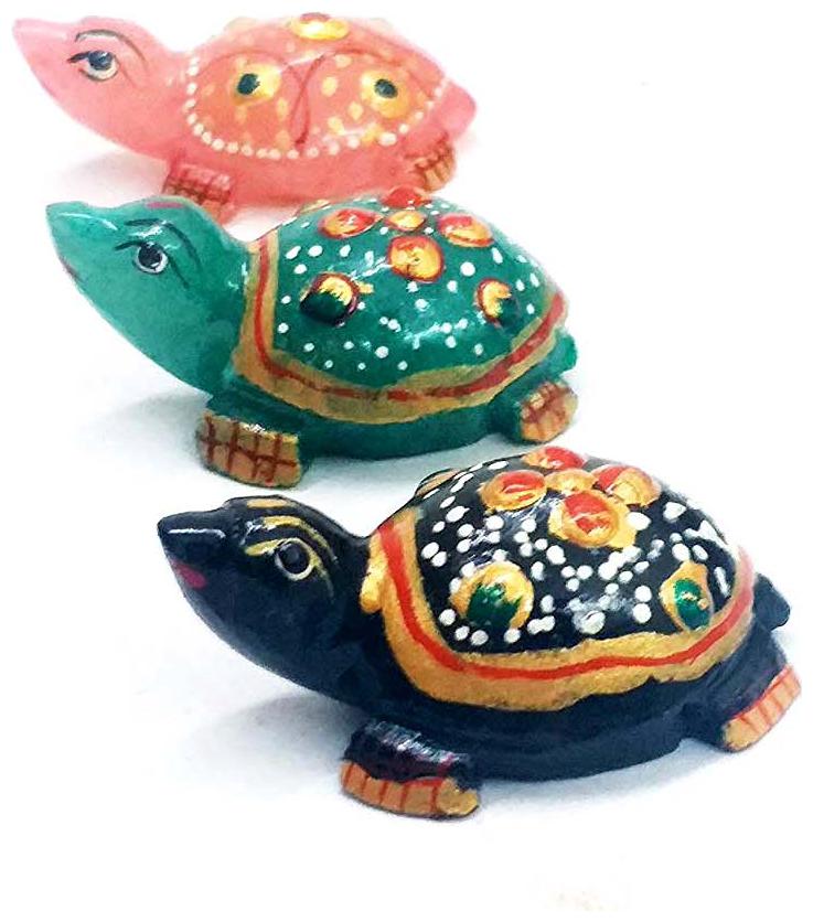 

Set Of Mini Rose Quartz Green Aventurine And Black Agate Crystal Stone Carved Multi Color Tortoise Kachua