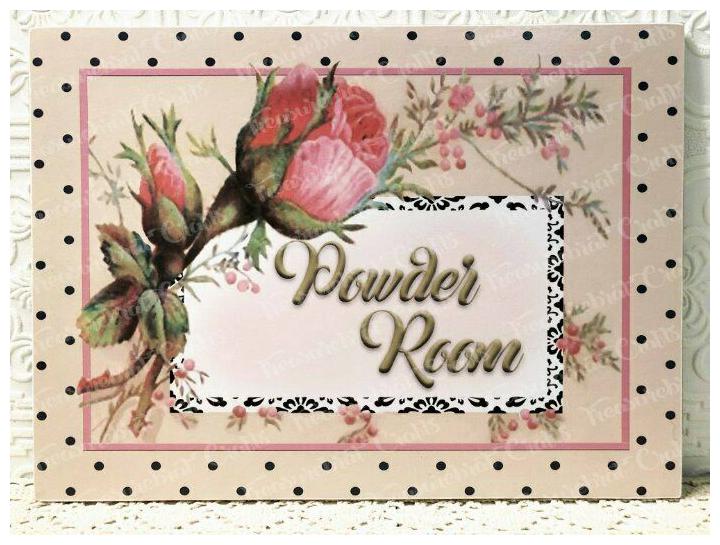 

Shabby Chic Vintage Style Country Cottage Wall Decor Sign Picture - Bathroom