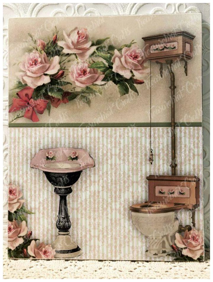 

Shabby Chic Vintage Style Country Cottage Wall Decor Sign Picture - Bathroom