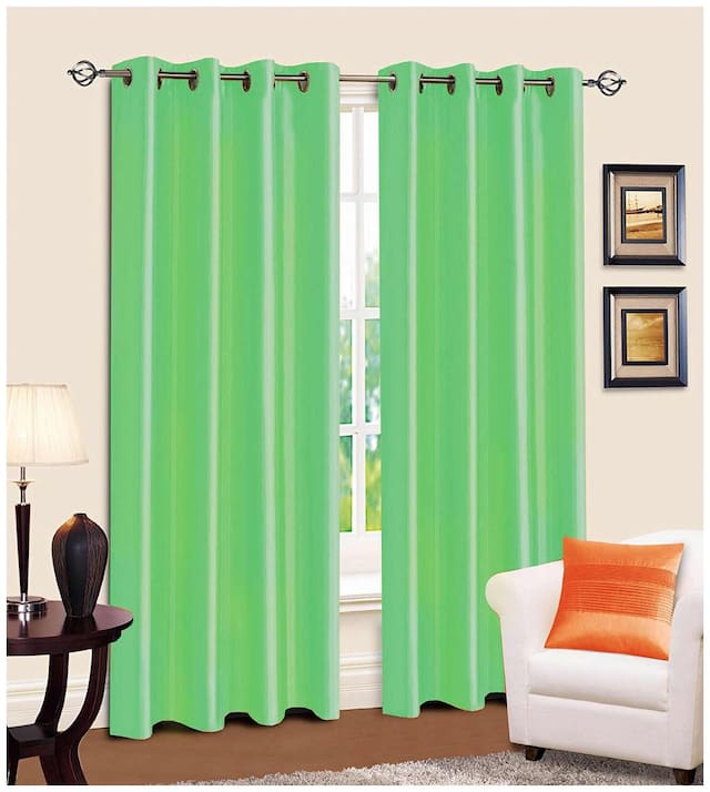 Shaded Polyester 109.22 cm (43 inch) x 220.98 cm (87 inch) Door Curtains (Set of 2 )