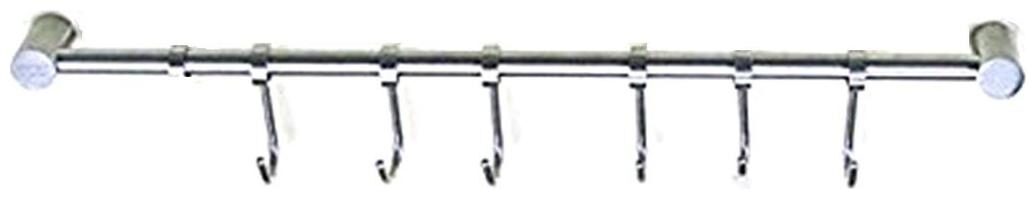 

Shaks Kitchen Rod with Fixed 6 Hook s to hang all Kitchen Item s Pure stainless steel 2-feet in size