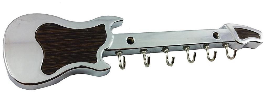 

Shaks Silver Guitar 6 pin For Keys Hanger Hook Wall Key Holder Key Stand Keys Rack Hook Key Hanging Hooks ( Excellent Quality)