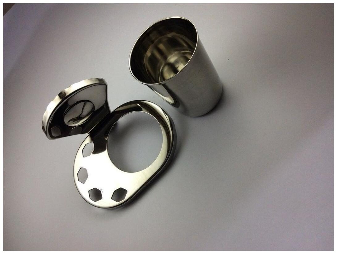 

Shaks Traders Tooth Brush Holder 202 grade x-Glossy stainless steel with screws Archi-302 pack of 9 hardware fittings bathroom fittings