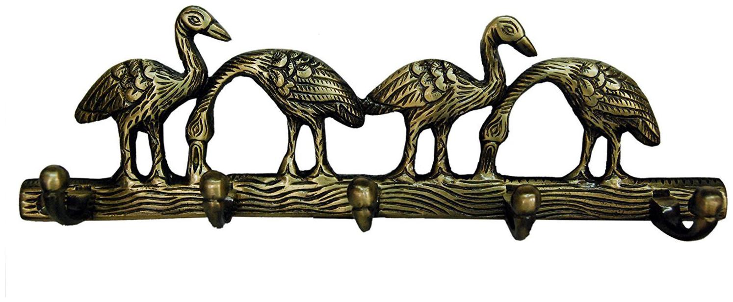 

Shaks Traders Antique Vintage Duck Robe Rail (Brass)