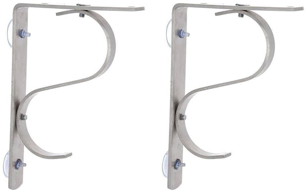 Shaks Traders L Bracket Heavy 25.4 cm 10 inch Stainless Steel Glass Wood Shelf Bracket 25.4 cm 10 inch _pack of 2_248 by Shaks Traders