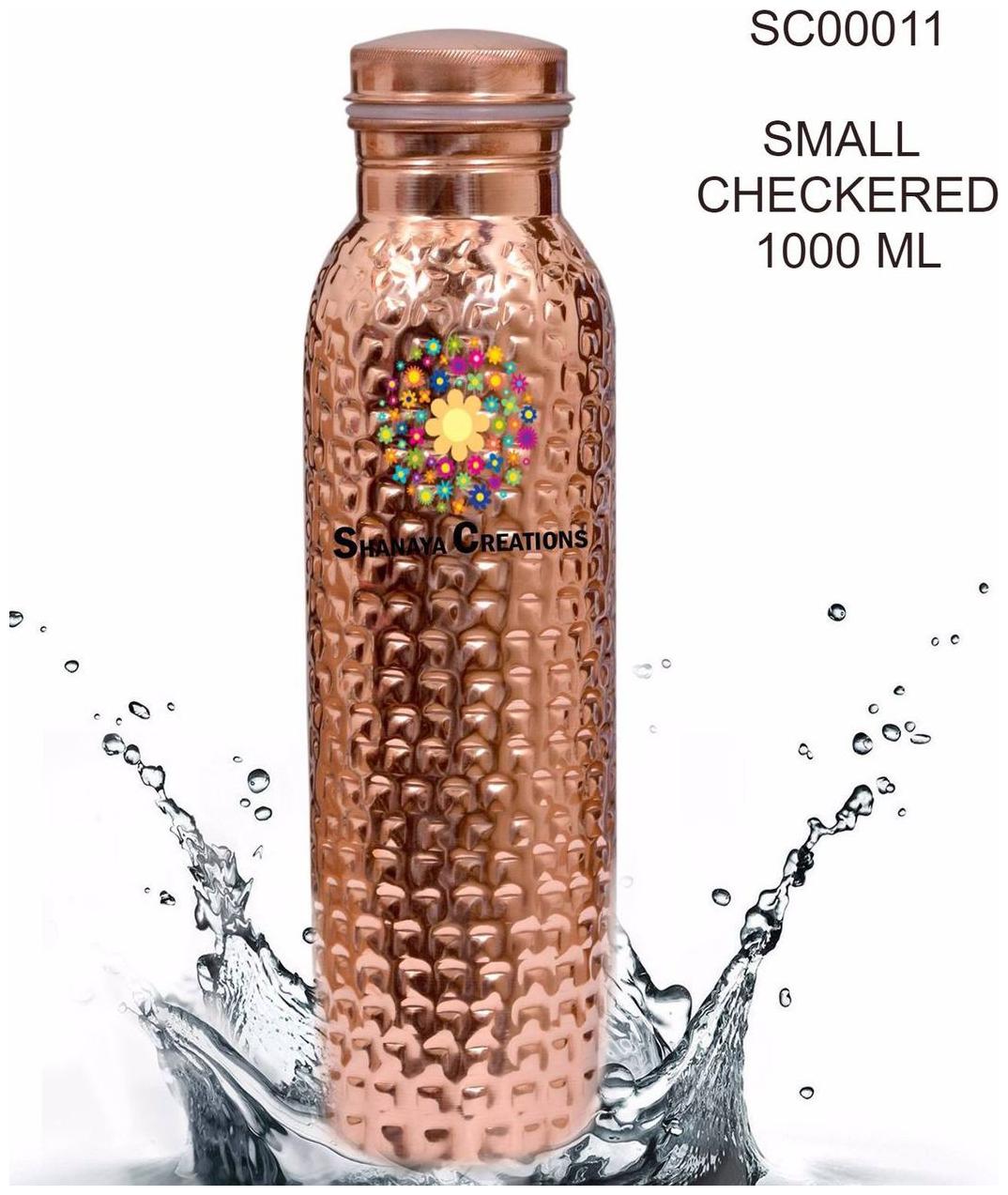 

SHANAYA CREATIONS Copper Brown Water Bottle ( 1000 ml Set of 1 )