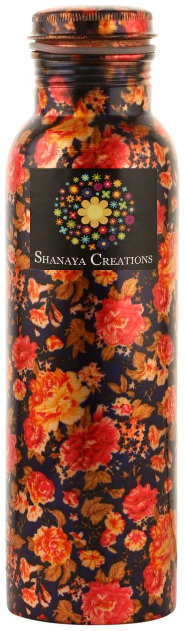 

SHANAYA CREATIONS Copper Assorted Water Bottle ( 1000 ml Set of 1 )