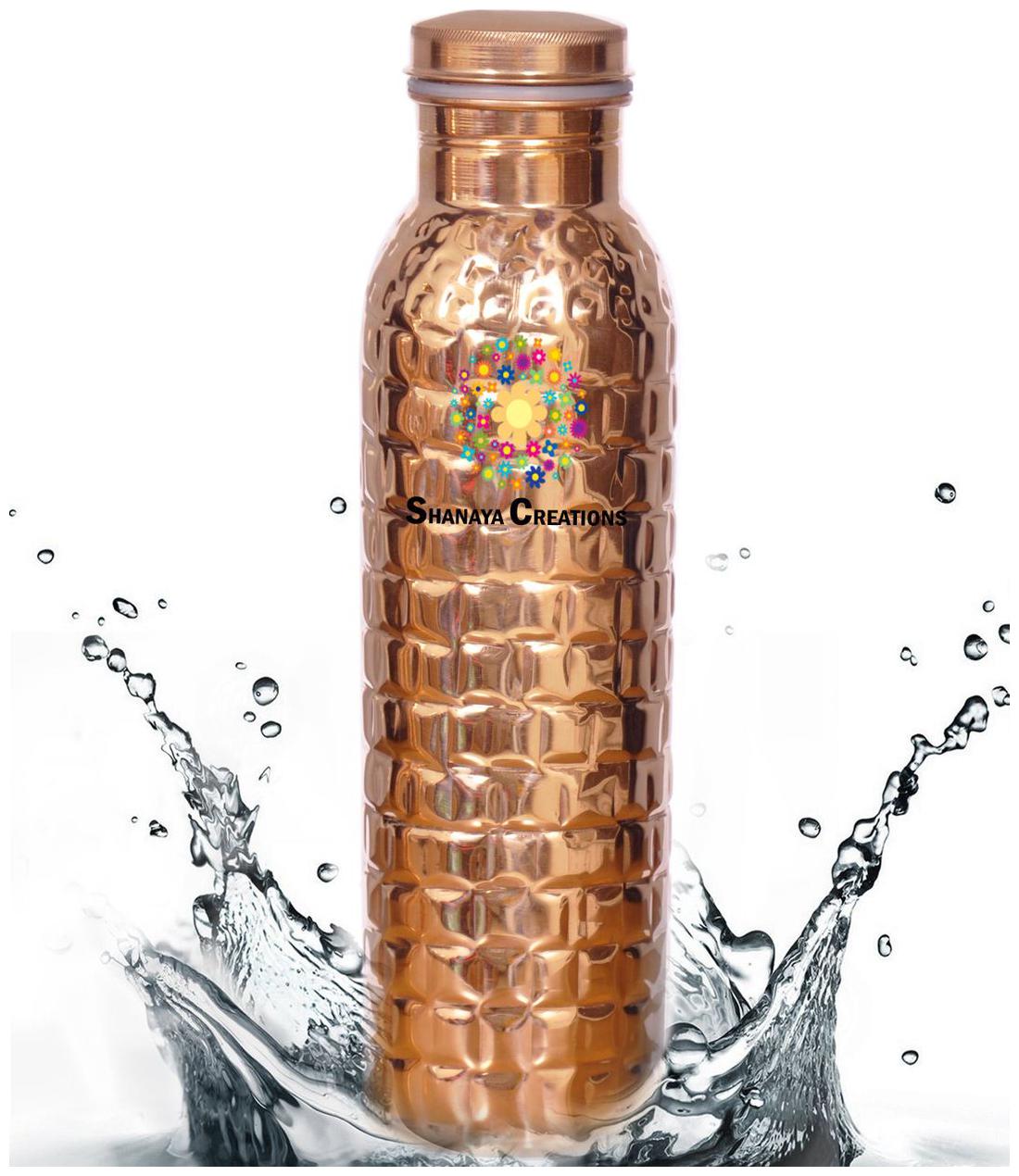

SHANAYA CREATIONS Copper Brown Water Bottle ( 1000 ml Set of 1 )