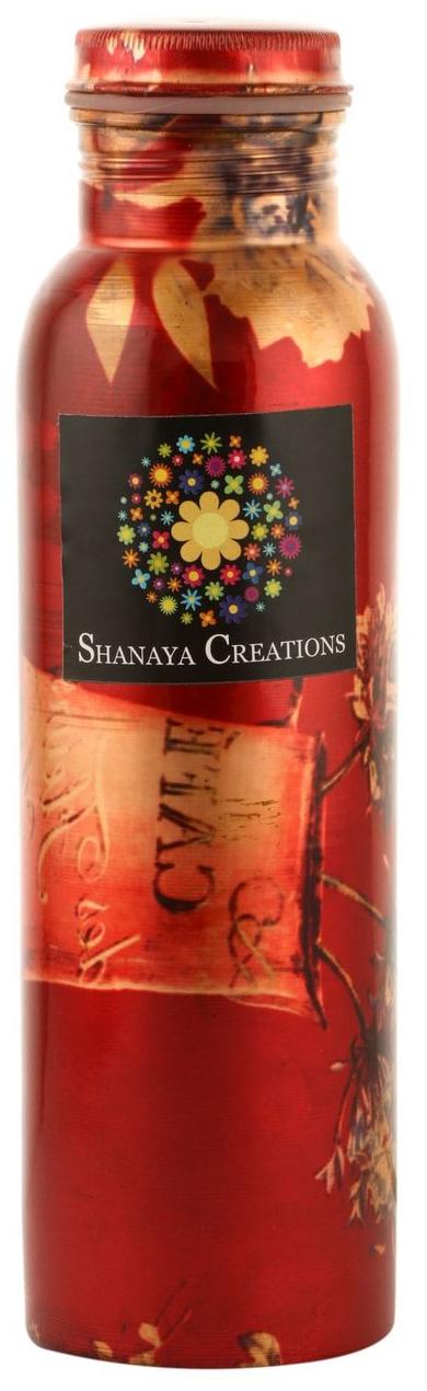 

SHANAYA CREATIONS Copper Maroon Water Bottle ( 1000 ml Set of 1 )