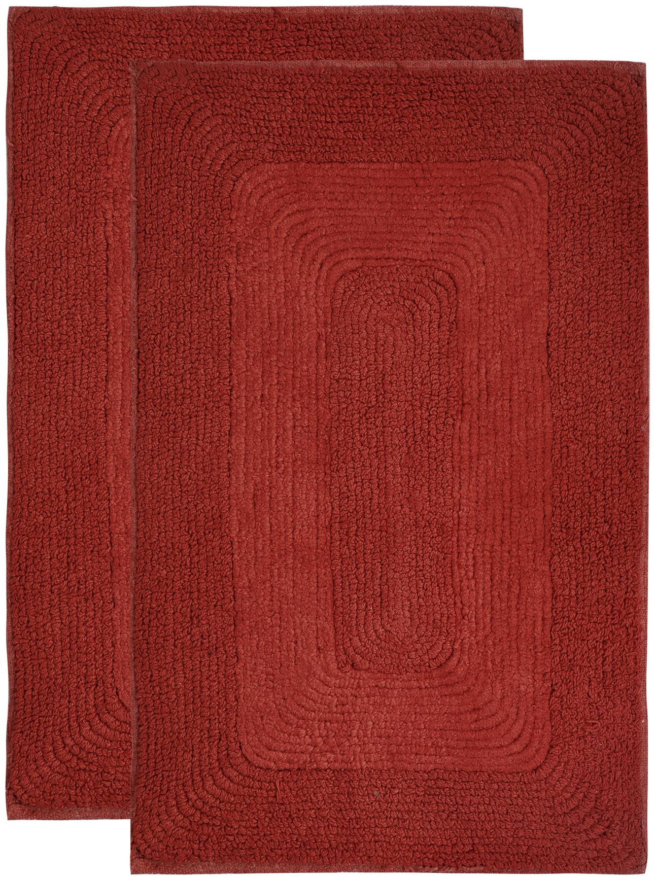 

Shantam Reversible Cotton Bath Mat Red Set of 2 (60 x 40 CM)