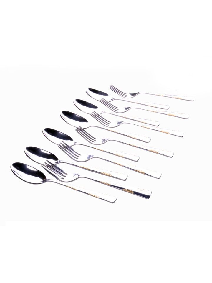 Shapes Arena Stainless Steel Dinner Spoons And Fork Set 12