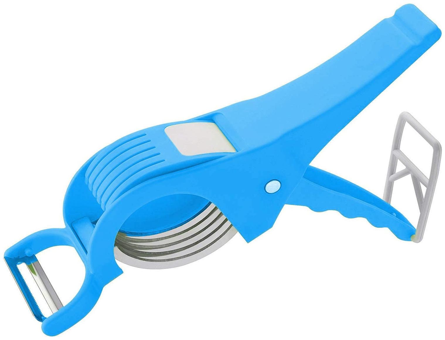 

Sharp Stainless Steel 5 Blade Vegetable Cutter with Peeler (Pack of 1) Assorted Color