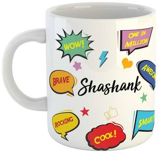 Shashank Name Printed Ceramic Coffee Mug. Best Gift For Birthday by AshvahTM