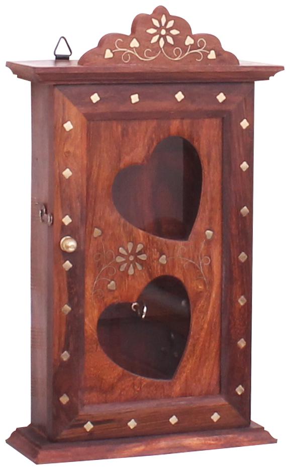 

Sheesham Wood Wall Hanging Key Holder Heart Design