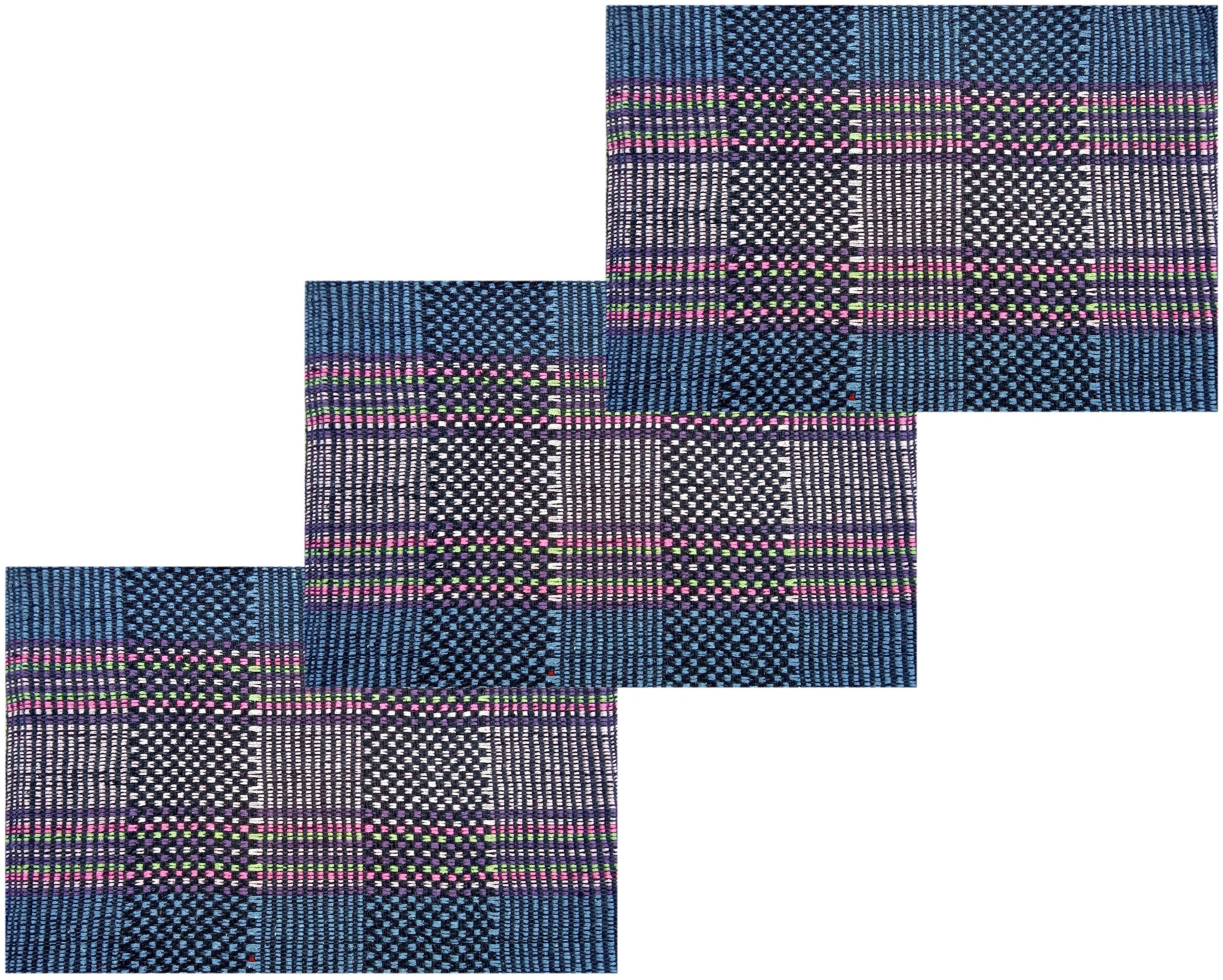 

SHF Door Mats for home 100 cotton set of 3 pc multicolor