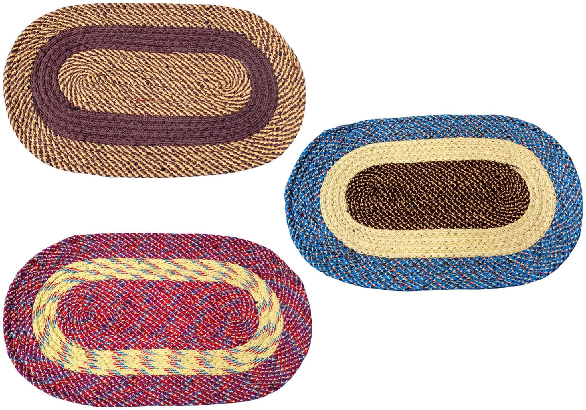 

SHF Door Mats for Home and office Set of 3 piece multicolor