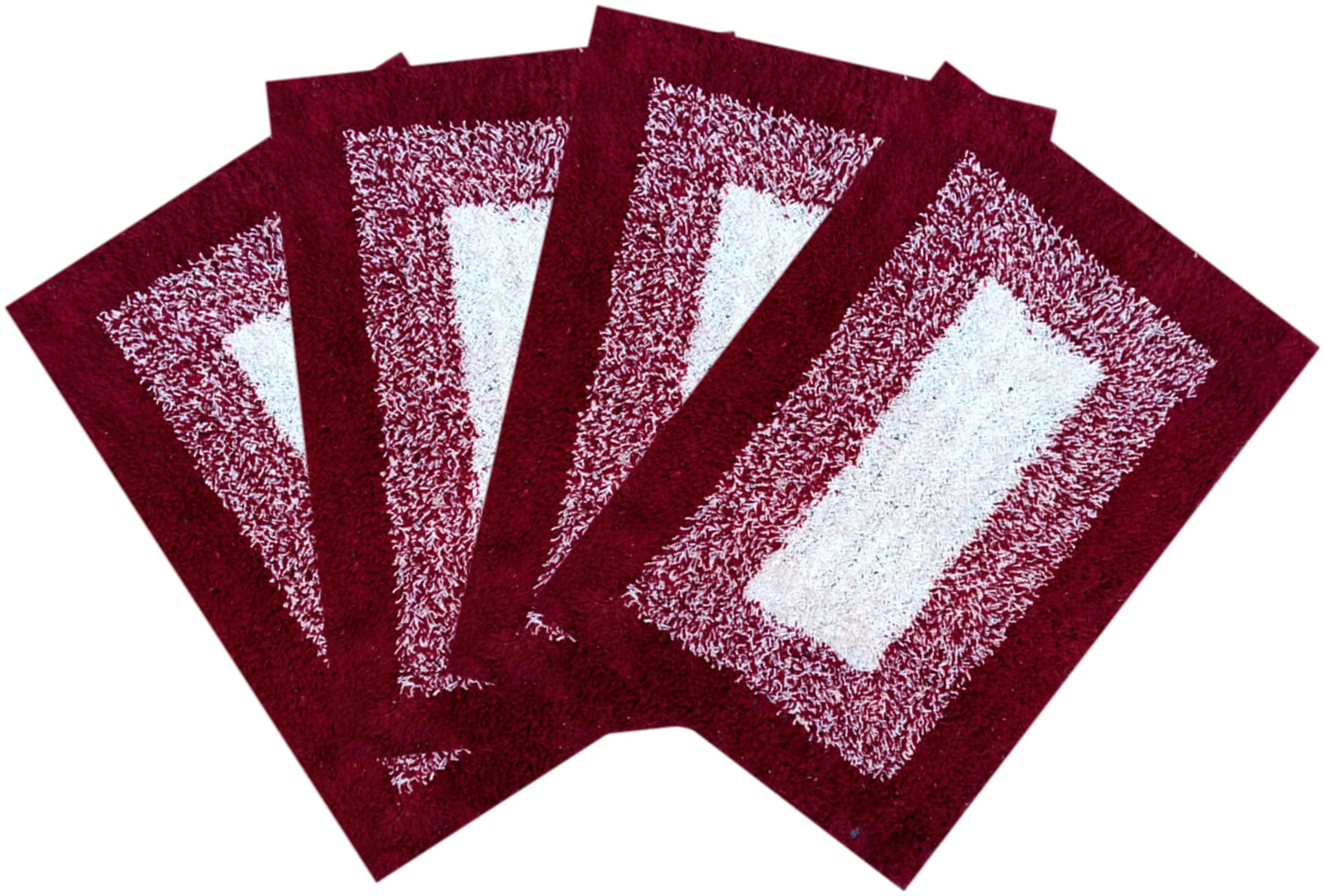 

SHF Door Mats 100 Cotton for Home Set of 4 Piece 40x60 cm