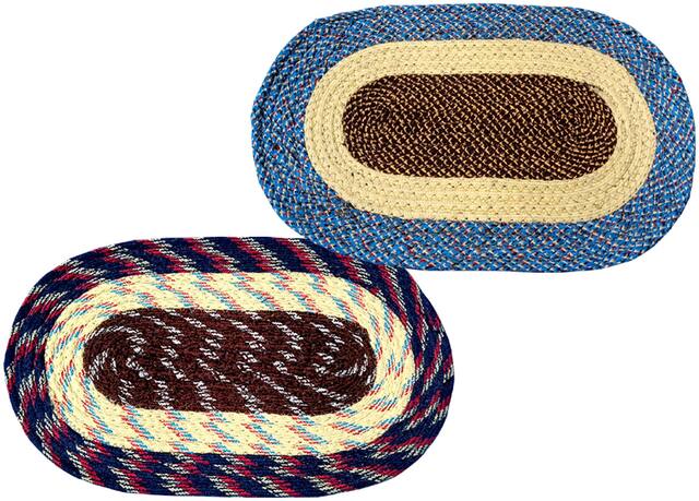 SHF Door Mats for Entrance Welcome, Bathroom Mats for Home and Office, Set of 2 Piece 33x53 cm Multi Color