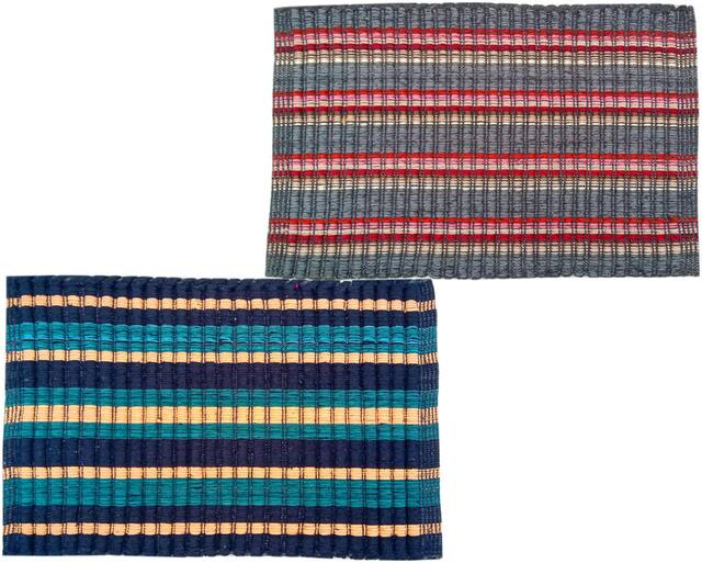 SHF Door Mats 100% Cotton for Entrance Welcome, Bathroom Mats for Home and Office, Set of 2 Piece 40x60 cm Multicolor by SHF