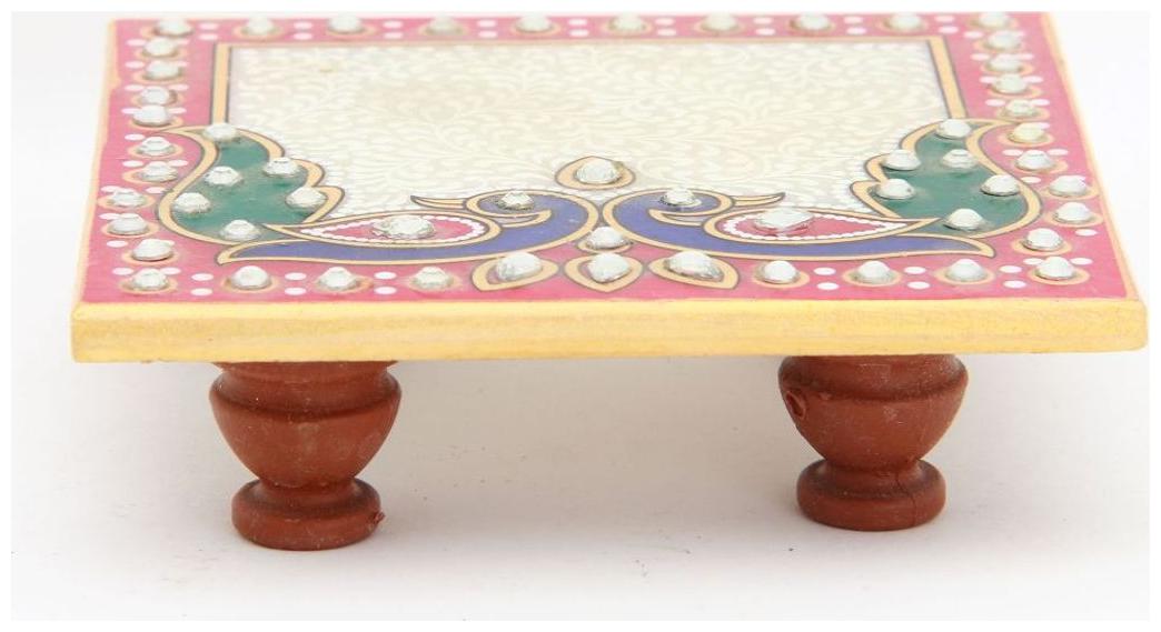 

Shining Wings Marble Chowki (10 cm x 10 cm x 3 cm)