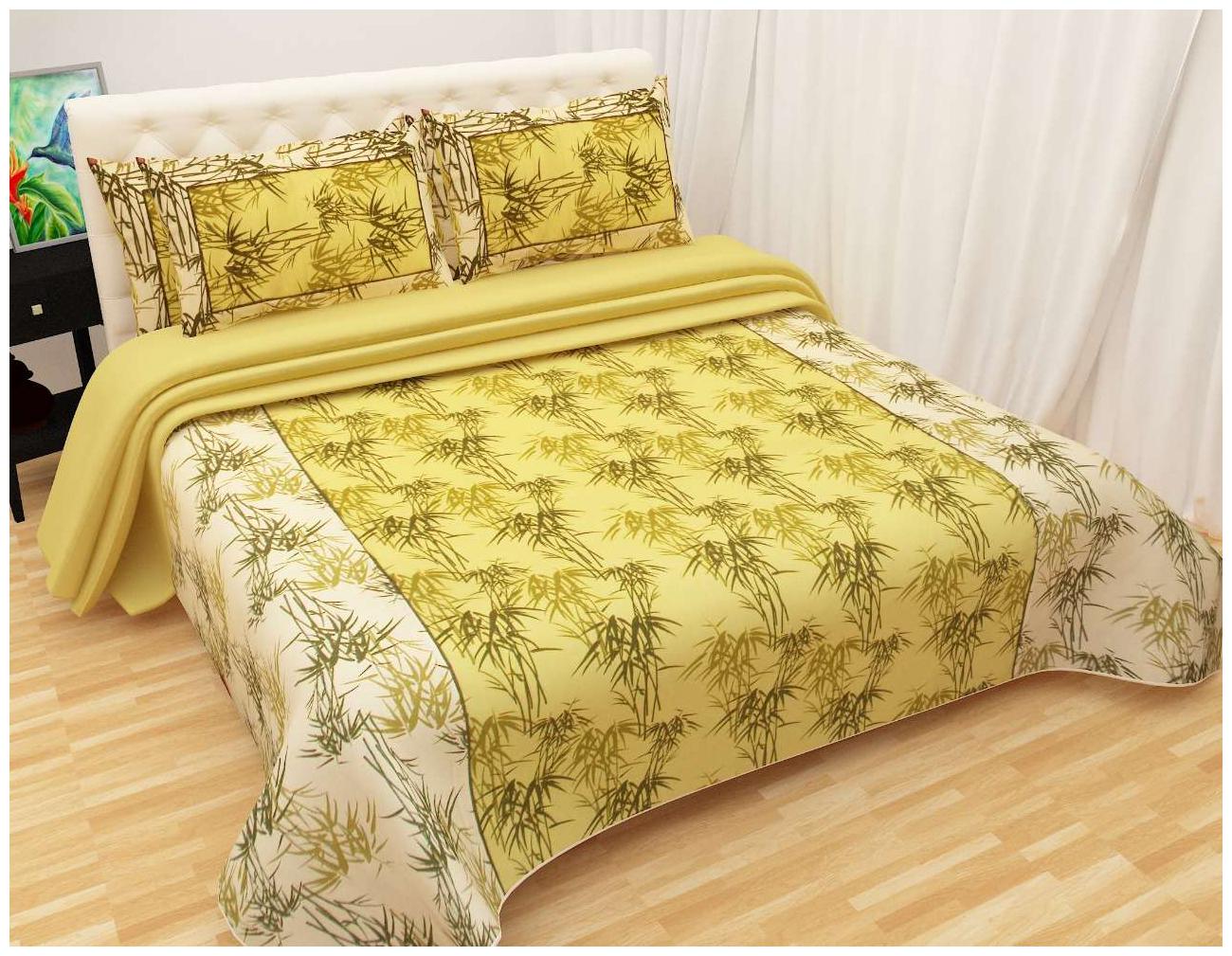 

Shiv Kirpa Cotton Printed Double Size Bedsheet ( 1 Bedsheet With 2 Pillow Covers Multi )