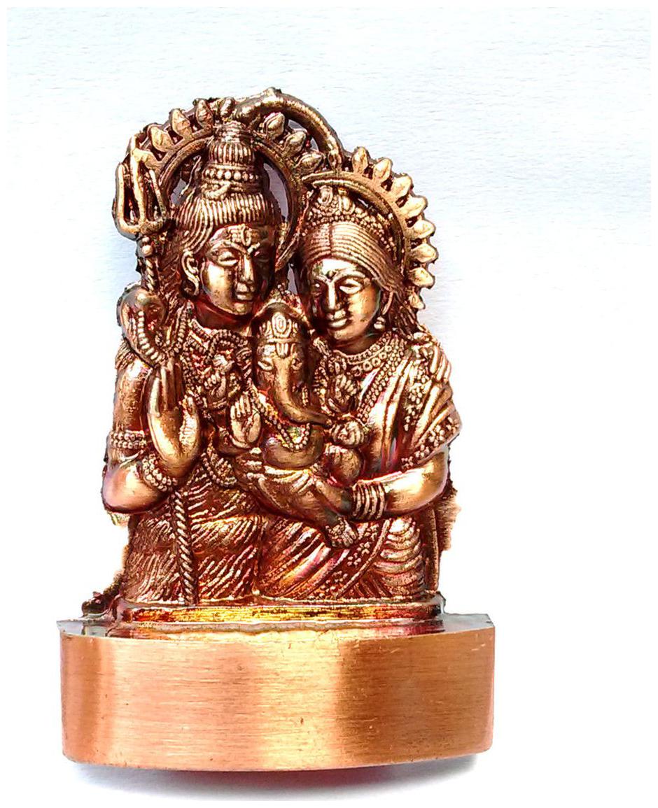 

SHIV PARIVAR IDOL COPPER PLATED IDOL MURTI