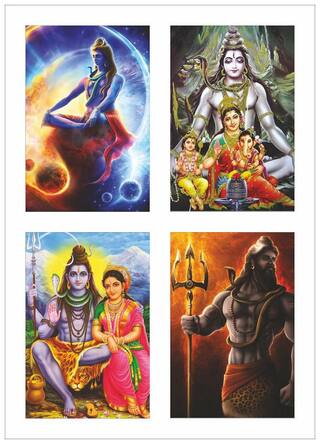 Shiv Parvati Poster Set of 4 Set 92