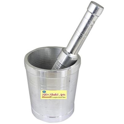 

SHIV SHAKTI ARTS Handmade aluminum Pestle and mortar no 2