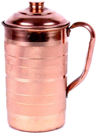 SHIV SHAKTI ARTS Copper silver touch jug no 4
