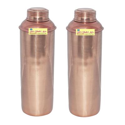 

SHIV SHAKTI ARTS Handmade Pure Copper Bottle Set of 2