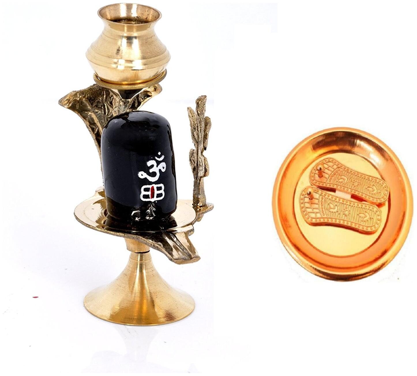 

Shivmart Shivling Brass Statue With Charan