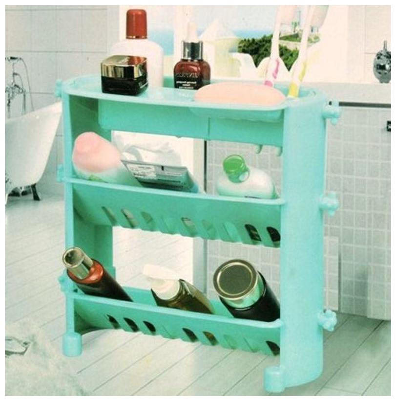 

ShopAIS 3 Tier Corner Storage Shelf Plastic Bathroom Rack