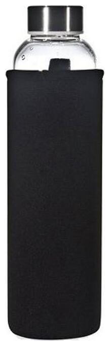 

ShopAIS Glass Black Water Bottle ( 550 ml Set of 1 )